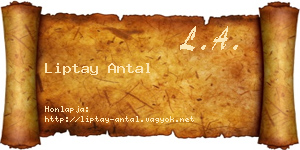 Liptay Antal névjegykártya